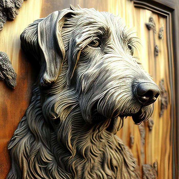 3D model Irish Wolfhound dog (STL)